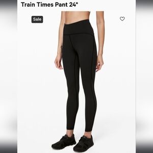 lululemon athletica Black Train Times Pant 24"
